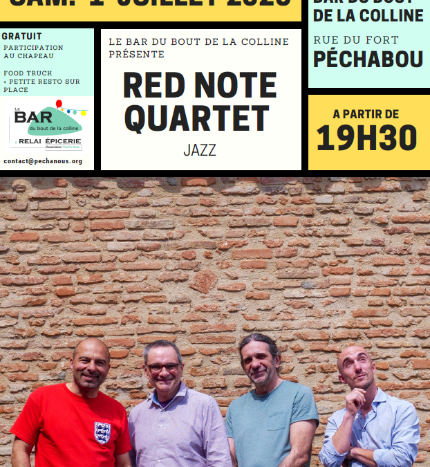 Apéro-concert jazz avec le Red Note Quartet au Bar du Bout de la Colline